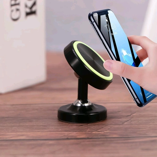 360° Rotating Magnetic Phone Holder Stand – Dashboard & Desk Mount with Strong Grip and Compact Design | Compatible with All Smartphones