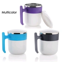 Stainless Steel Lid Cover Hot Coffee/Tea Mug Hot Insulated Double Wall Stainless Steel, Coffee, and Milk Cup with Lid & Handle Easy To Carry