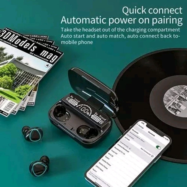 Wireless In-Ear Earbuds Bluetooth 5.0 Headphones Mini Stereo Earbuds Sport Headset Bass Sound Built-in Mic phone M10 TWS