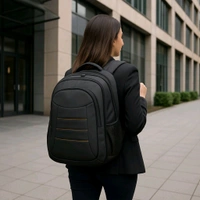 Lightweight Water-Resistant Laptop Bag with Pockets & Adjustable Strap
