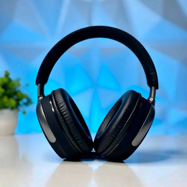 Foldable Wireless Head-Mounted Earphones with Carry Case – Ideal for Travel, Work & School - Black
