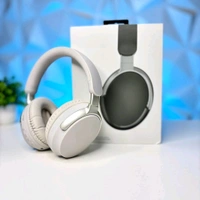 Foldable Wireless Head-Mounted Earphones with Carry Case – Ideal for Travel, Work & School - White