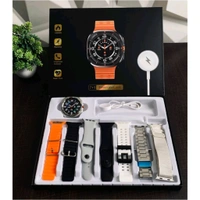 Smartwatch 7-in-1 Combo Gift Pack
Complete Luxury Set – Smartwatch + 7 Premium Straps + Wireless Charger - Silver