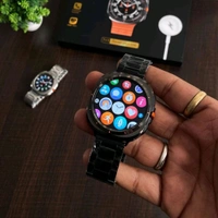 Smartwatch 7-in-1 Combo Gift Pack
Complete Luxury Set – Smartwatch + 7 Premium Straps + Wireless Charger - Black