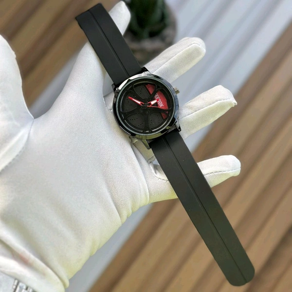 Feebok Alloy Spinning Dial Watch – Bold. Unique. Effortless (Pack Of 1) - Red Wheel