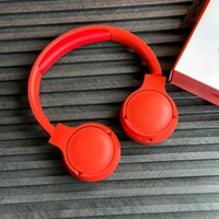 Wireless Earphone Headphones With Microphone Lightweight, For Music Lovers & Professionals - Suitable for Travel, Office & Home - Red