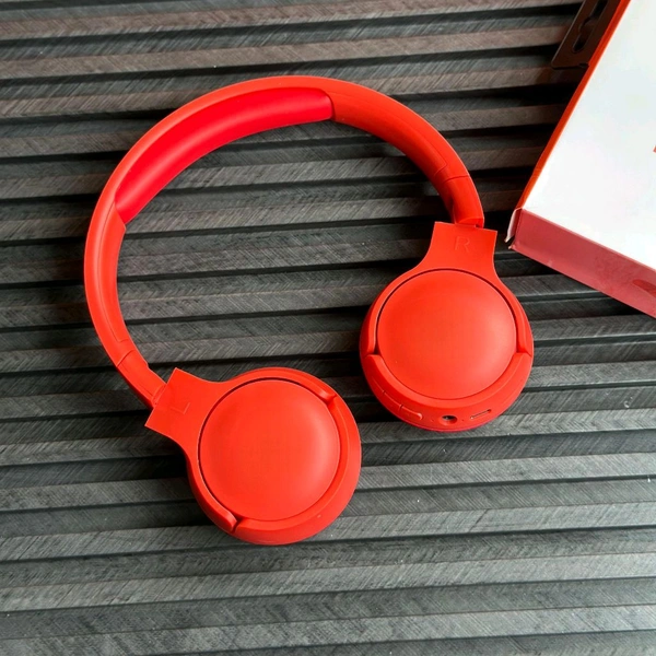 Wireless Earphone Headphones With Microphone Lightweight, For Music Lovers & Professionals - Suitable for Travel, Office & Home - Red