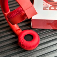 Wireless Earphone Headphones With Microphone Lightweight, For Music Lovers & Professionals - Suitable for Travel, Office & Home - Red