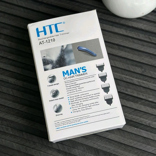 HTC AT-1210 Rechargeable Hair Trimmer | T-Blade Precision Grooming Kit