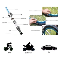 Tire valve cap lights screw onto the valve stem of your car, bicycles, or motorcycle in seconds (Pack Of 4)