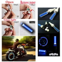 Tire valve cap lights screw onto the valve stem of your car, bicycles, or motorcycle in seconds (Pack Of 4)