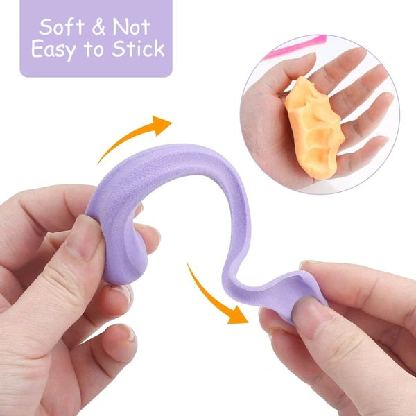 Non-Toxic Creative 50 Dough Clay 5 Different Colors (Pack of 5 Pcs)
