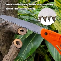 15 inch Mini Pruning Folding Saw High Hardness Steel Grinding Teeth, Soft Silicone Non-Slip Handle