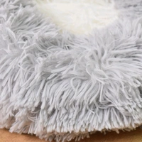Medium Calming Dog Bed & Cat Bed, Fluffy Dog Bed with Blanket Attached, Round Dog Beds for Small, Medium Dogs and Cats
