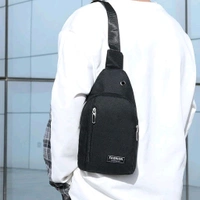 Crossbody Sling Bag with Adjustable Strap – Compact Chest Shoulder Bag for Travel, Daily Commute, Cycling & Outdoor – Multiple Zipper Pockets – 1 Pc
