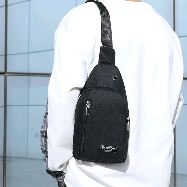 Crossbody Sling Bag with Adjustable Strap – Compact Chest Shoulder Bag for Travel, Daily Commute, Cycling & Outdoor – Multiple Zipper Pockets – 1 Pc

