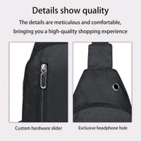 Crossbody Sling Bag with Adjustable Strap – Compact Chest Shoulder Bag for Travel, Daily Commute, Cycling & Outdoor – Multiple Zipper Pockets – 1 Pc
