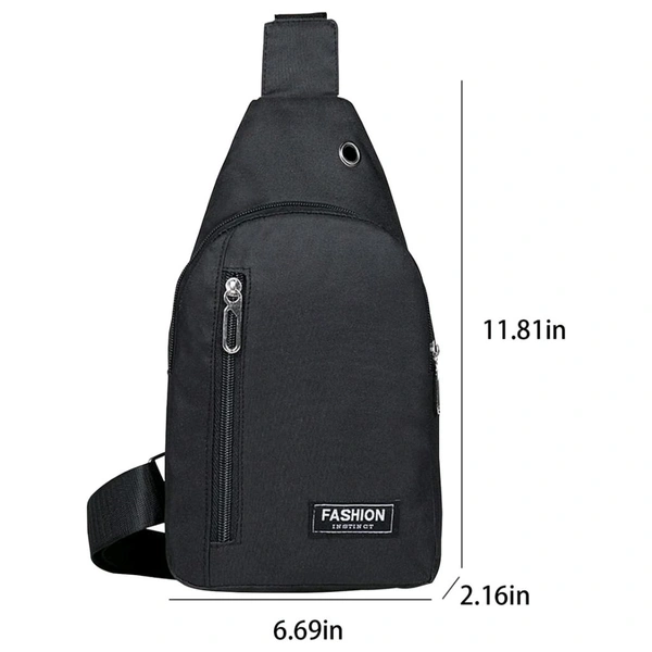 Crossbody Sling Bag with Adjustable Strap – Compact Chest Shoulder Bag for Travel, Daily Commute, Cycling & Outdoor – Multiple Zipper Pockets – 1 Pc
