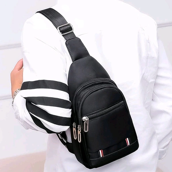 Anti-Theft Crossbody Chest Bag for with USB Charging Port, Headphone Slot & Multi-Zipper Compartments – Water-Resistant Sling Shoulder Travel Bag