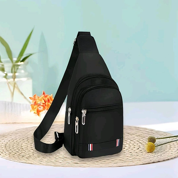 Anti-Theft Crossbody Chest Bag for with USB Charging Port, Headphone Slot & Multi-Zipper Compartments – Water-Resistant Sling Shoulder Travel Bag