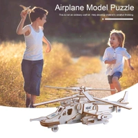 3D Wooden Aircraft Puzzle DIY Assembly Kit – Educational Model Toy for Kids & Adults with Laser-Cut Interlocking Pieces, Creative Handcraft Set for Learning, Display & Gifting