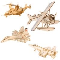 3D Wooden Aircraft Puzzle DIY Assembly Kit – Educational Model Toy for Kids & Adults with Laser-Cut Interlocking Pieces, Creative Handcraft Set for Learning, Display & Gifting