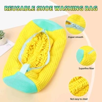 Shoe Cleaning Mop Cover with Microfiber Chenille Lining & Zipper – Reusable Washable Scrubber Bag for Washing Machine or Manual Use
