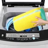 Shoe Cleaning Mop Cover with Microfiber Chenille Lining & Zipper – Reusable Washable Scrubber Bag for Washing Machine or Manual Use