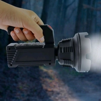 Heavy-Duty Rechargeable USB LED Hand Torch with COB Side Light Grip – Multipurpose Search Light for Outdoor, Camping, and Emergency Use