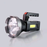 Heavy-Duty Rechargeable USB LED Hand Torch with COB Side Light Grip – Multipurpose Search Light for Outdoor, Camping, and Emergency Use