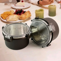 Rustic Jar Set – 2 Pcs, 450ml Each Approx | Airtight & Unbreakable Storage Containers with Polycarbonate Lid | Stylish Kitchen Storage Jars
