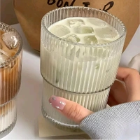 Monaco Premium Transparent Plastic Cup with Lid and Straw – Elegant Ridged Water, Juice, Coffee & Beverage Tumbler for Office, Home, and Café Use
