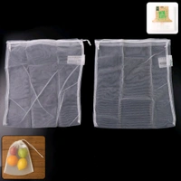 Reusable Mesh Produce Bags – Transparent Drawstring Storage Bags for Fruits, Vegetables, Groceries – Eco-Friendly, Lightweight & Washable Kitchen Organizer Pouches (Pack of 4) - Pack Of 4