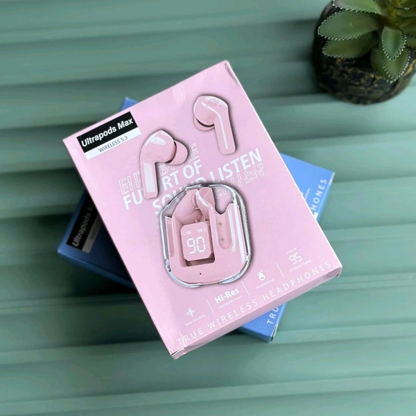 Wireless Bluetooth Earbuds, Stereo in-Ear Headset Earphone, Bluetooth Headphones With Automatic Pair - Pink