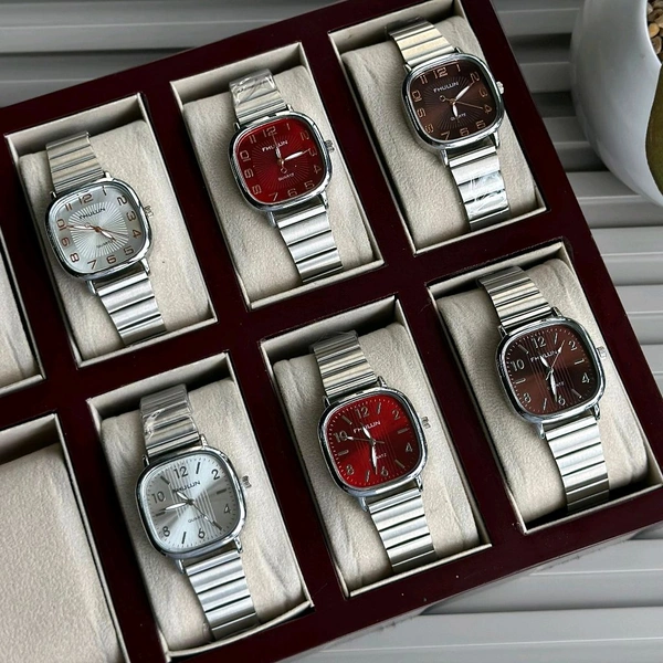 Buy 1 Get 1 Fhulun Budget Analog Quartz Watch – Premium Style at a Budget Price - Red