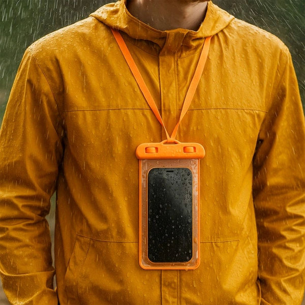 Mobile Waterproof Sealed Transparent Plastic Bag/Pouch Cover for All Mobile Phones (Pack of 2)