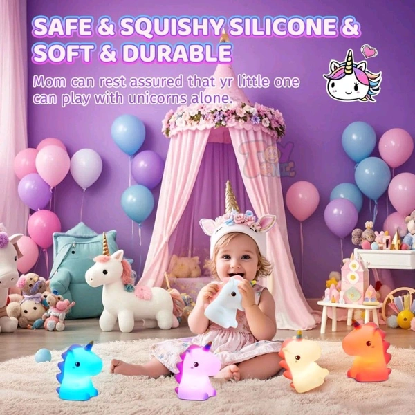 Rainbow Unicorn Night Light – Cute, Soft & Magical!