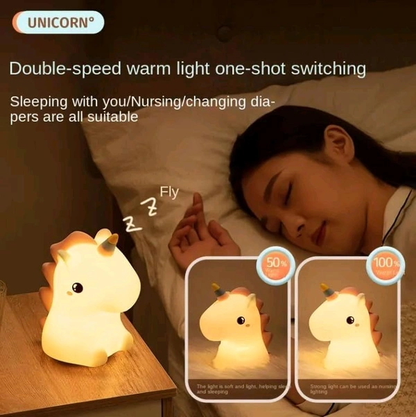 Rainbow Unicorn Night Light – Cute, Soft & Magical!