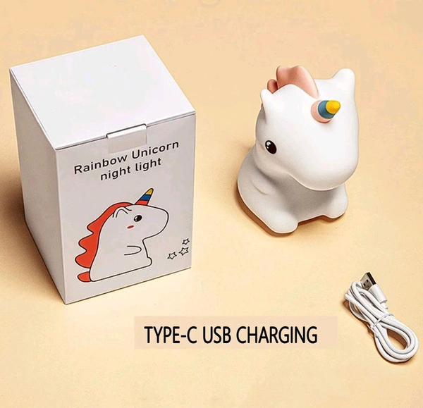 Rainbow Unicorn Night Light – Cute, Soft & Magical!