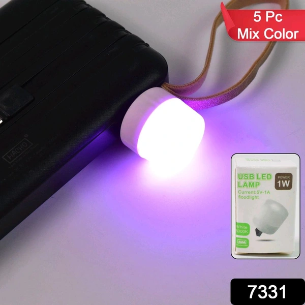 USB LED LAMP Night Light, Plug in Small Led Nightlight Mini Portable for PC and Laptop (5 Pcs / Mix Color)
