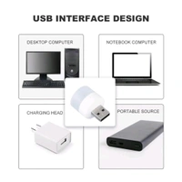 USB LED LAMP Night Light, Plug in Small Led Nightlight Mini Portable for PC and Laptop (5 Pcs / Mix Color)
