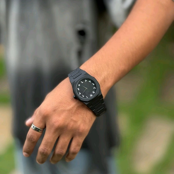 Minimal Matte Arabic Dial Watch|Luxury-Inspired Design - Noir Dial