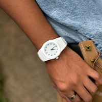 Minimal Matte Arabic Dial Watch|Luxury-Inspired Design - White