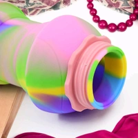 Flexible Collapsible Silicone Sports, Trekking, Cycling, Gym, School Water Bottle Expandable And Foldable With Snap Hook 