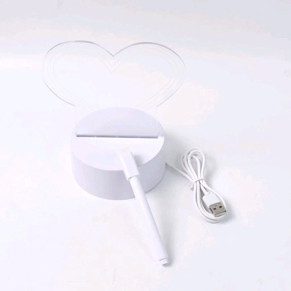 Creative Visualization Lamp 3 D Acrylic Decorative Lamp for Creative Keeps Notes Drawing Table Lamp With Pen for Home Decor / Bedroom / Gift / Office Decoration / Erasable Board (1 pc)
