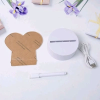 Creative Visualization Lamp 3 D Acrylic Decorative Lamp for Creative Keeps Notes Drawing Table Lamp With Pen for Home Decor / Bedroom / Gift / Office Decoration / Erasable Board (1 pc)