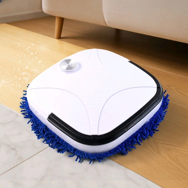 USB Rechargeable Automatic Smart Floor Cleaning Robot – Dry & Wet Mopping Machine with Microfiber Pads for Home