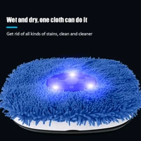 USB Rechargeable Automatic Smart Floor Cleaning Robot – Dry & Wet Mopping Machine with Microfiber Pads for Home