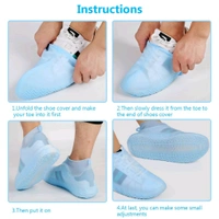 Non-Slip Silicone Rain Reusable Anti skid Waterproof Fordable Boot Shoe Cover (Mix Color)
