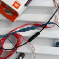 (Original) JBL Tune 310 Wired in-Ear Type C Headphones, Hi-Res Audio with Digital-to-Analog Converter, 3-Button EQ Preset Remote with Microphone, Tangle-Free Flat Cable, Compatible with USB-C Devices (Blue) - Blue